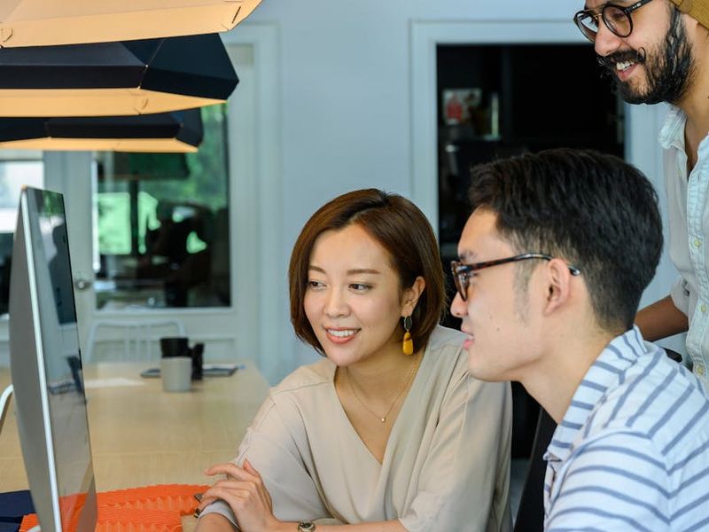 Business team collaborating on digital transformation strategy with modern technology