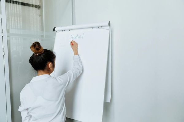 Corporate training workshop with managers learning change management techniques